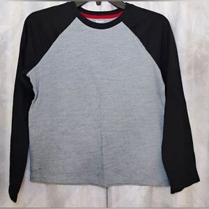 Black and Gray Raglan Long Sleeve Shirt